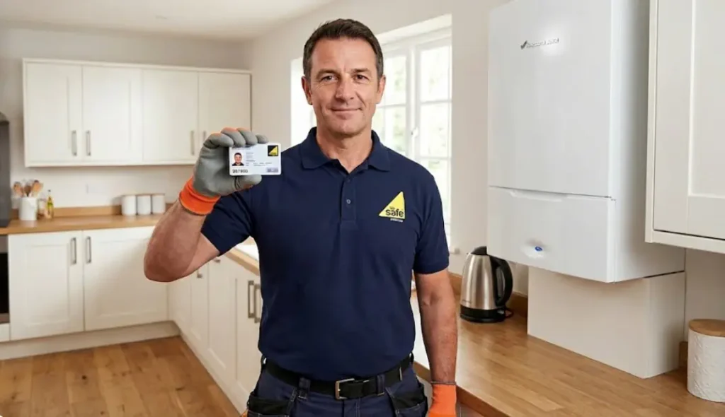 Trusted Gas Safe engineer checking boiler safety in a UK home